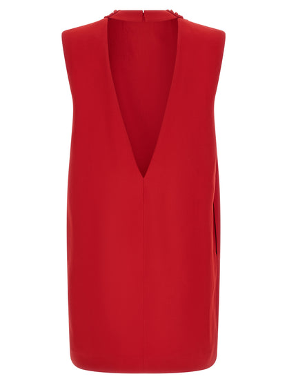 Valentino Garavani Kurzes Seidenkleid in Multicolor
