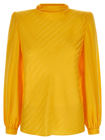 Valentino Garavani Zweifarbige Seidenbluse