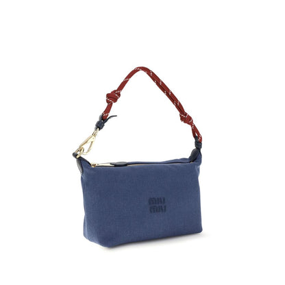 Miu Miu Blaue Baumwoll-Umhängetasche