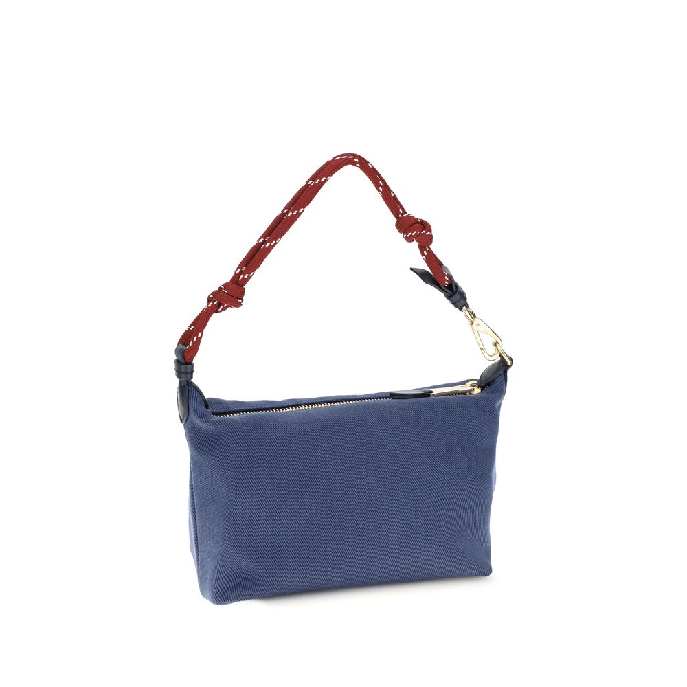 Miu Miu Blaue Baumwoll-Umhängetasche