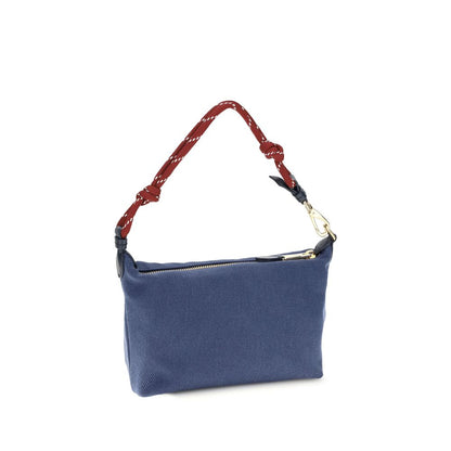 Miu Miu Blaue Baumwoll-Umhängetasche