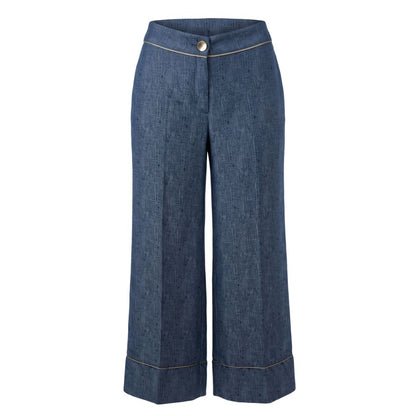 Trussardi Blaue Viskose-Damenhose