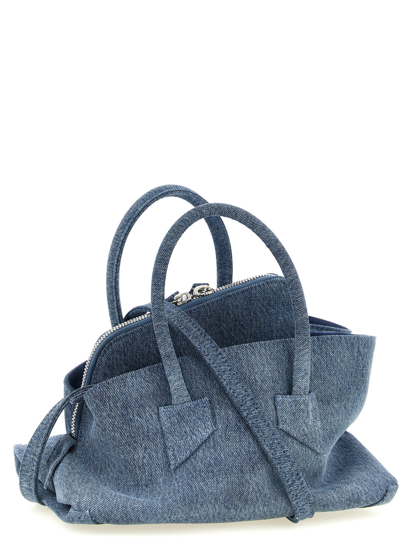 The Attico Blaue Baumwoll-Handtasche