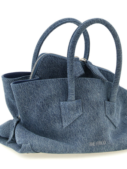 The Attico Blaue Baumwoll-Handtasche