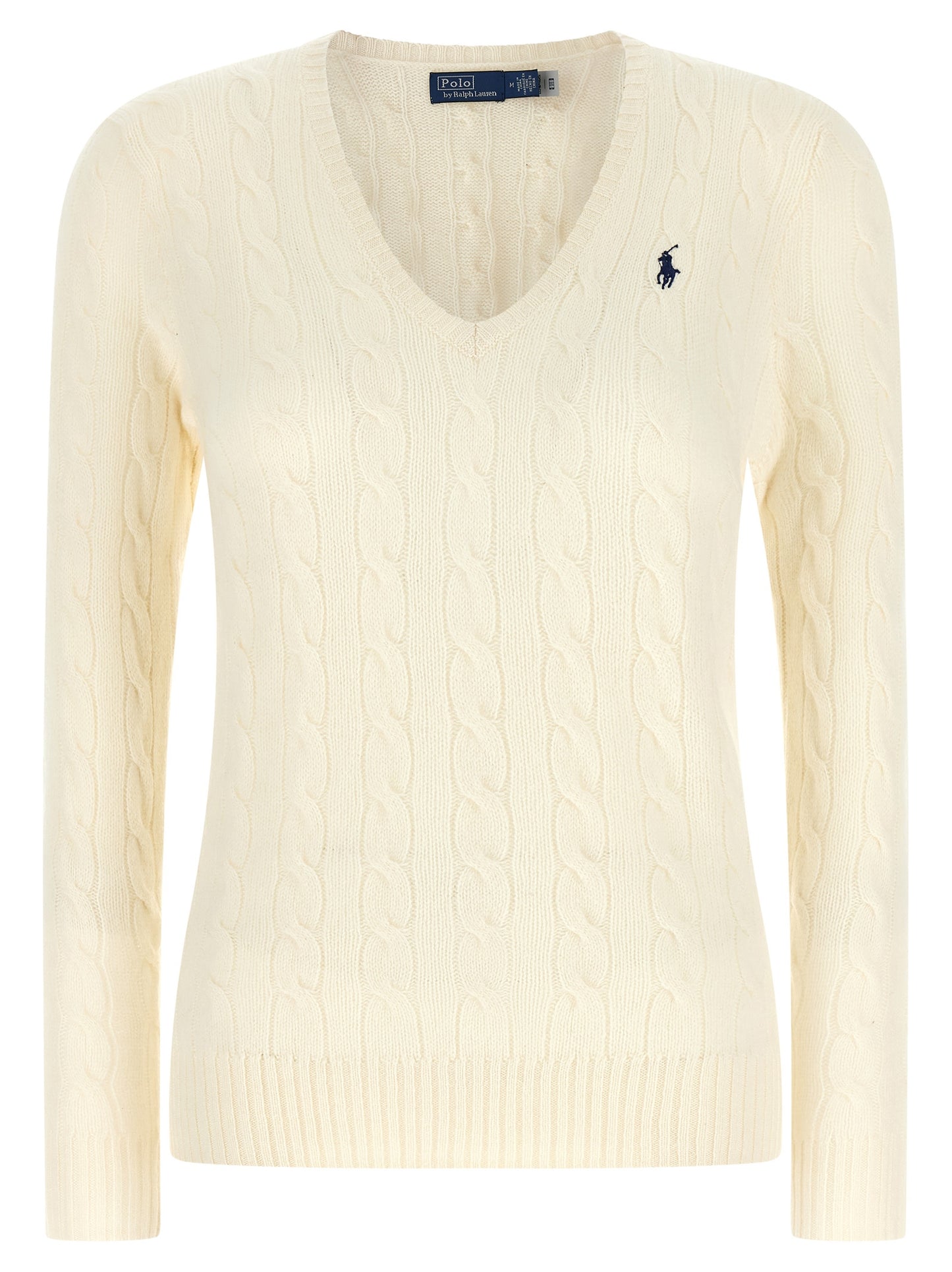 Polo Ralph Lauren Weiße Wollstrickjacke
