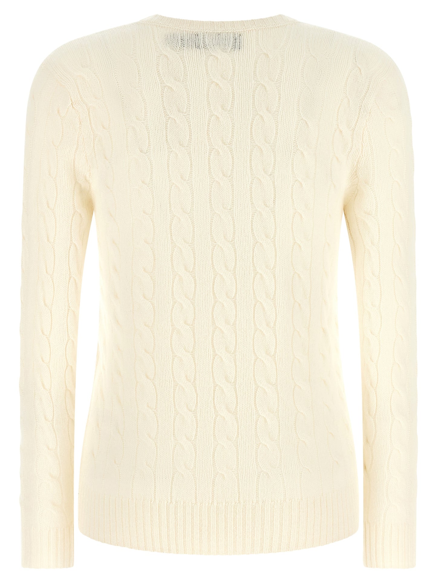 Polo Ralph Lauren Weiße Wollstrickjacke