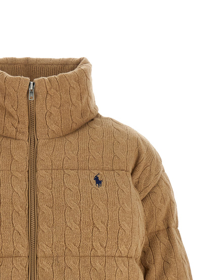 Polo Ralph Lauren Beige Wollmantel Lang
