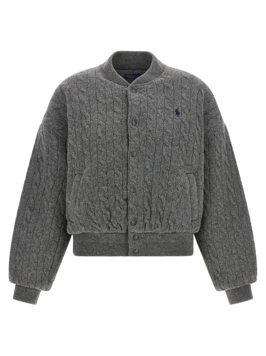 Polo Ralph Lauren Grauer Woll-Bomber