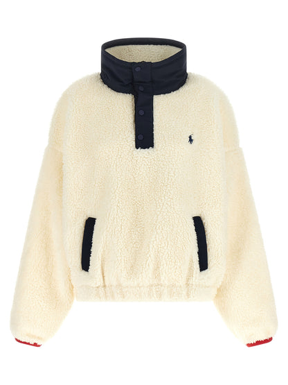 Polo Ralph Lauren Weiße Strickjacke aus Polyester