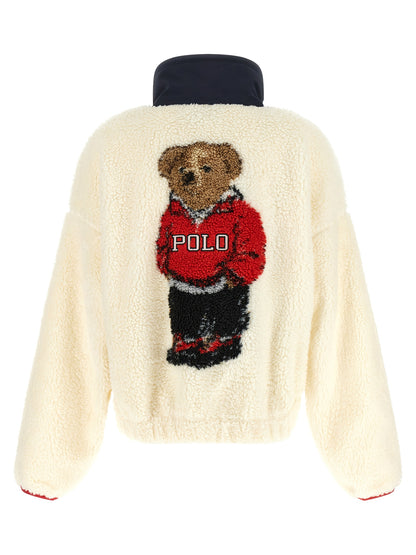 Polo Ralph Lauren Weiße Strickjacke aus Polyester