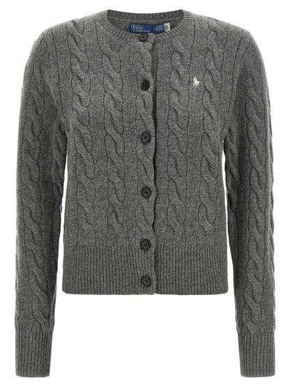 Polo Ralph Lauren Grauer Wollcardigan