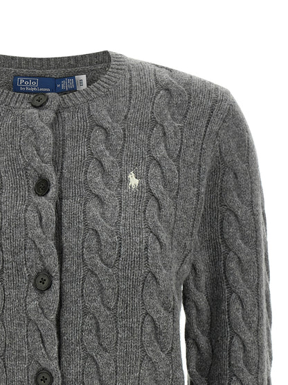Polo Ralph Lauren Grauer Wollcardigan