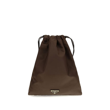 Prada Braune Clutch aus Polyamid
