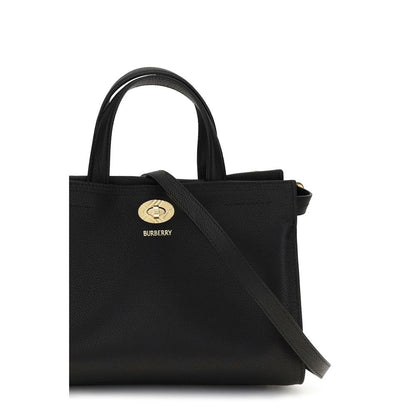 Burberry Schwarze Baumwoll-Handtasche