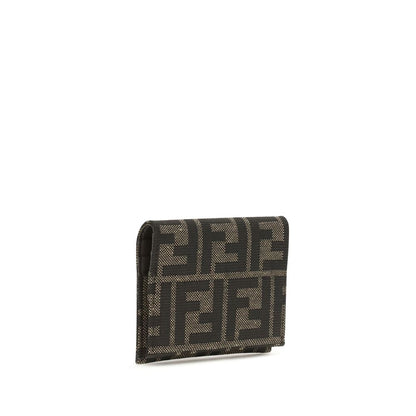 Fendi Braunes Portemonnaie aus Polyester