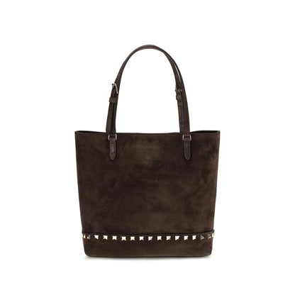 Valentino Garavani Braune Kalbsleder Bos Taurus Schultertasche