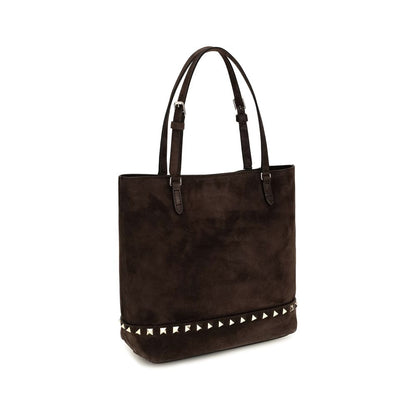 Valentino Garavani Braune Kalbsleder Bos Taurus Schultertasche