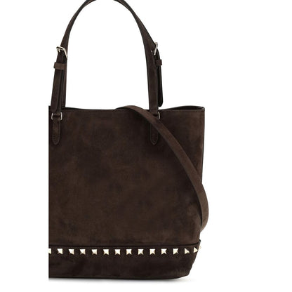 Valentino Garavani Braune Kalbsleder Bos Taurus Schultertasche