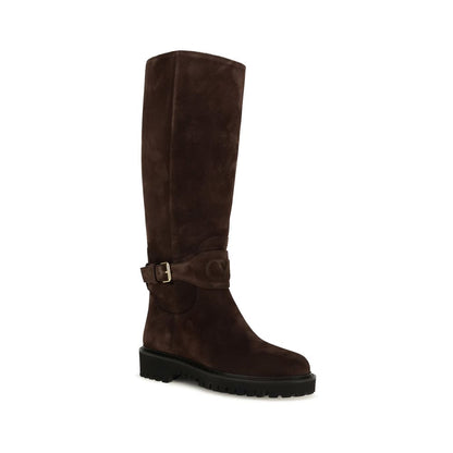 Valentino Garavani Braune Wildleder-Stiefel
