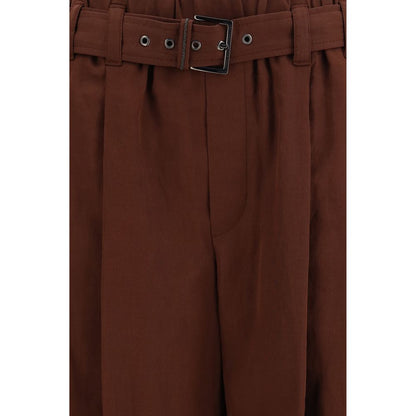 Brunello Cucinelli Braune Baumwollhose für die Freizeit