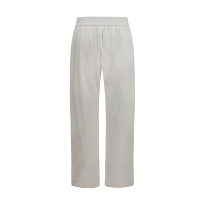 Brunello Cucinelli Weiße Baumwoll-Sporthose