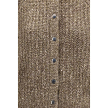 Brunello Cucinelli Brauner Kaschmir-Strickjacke