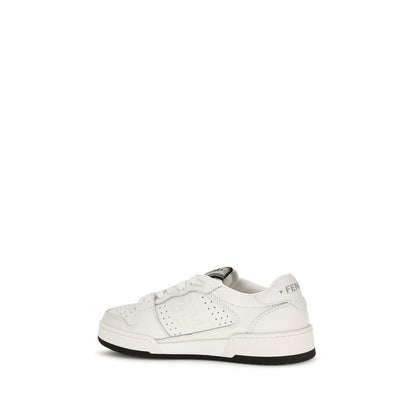 Fendi Weiße Kalbsleder Bos Taurus Athletic Sneaker