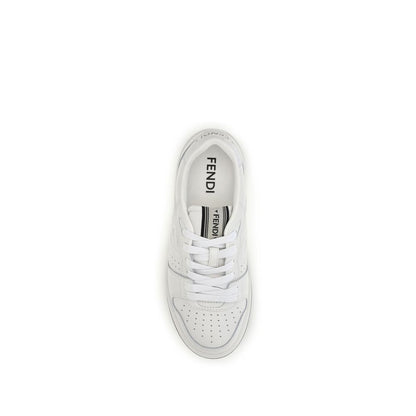 Fendi Weiße Kalbsleder Bos Taurus Athletic Sneaker