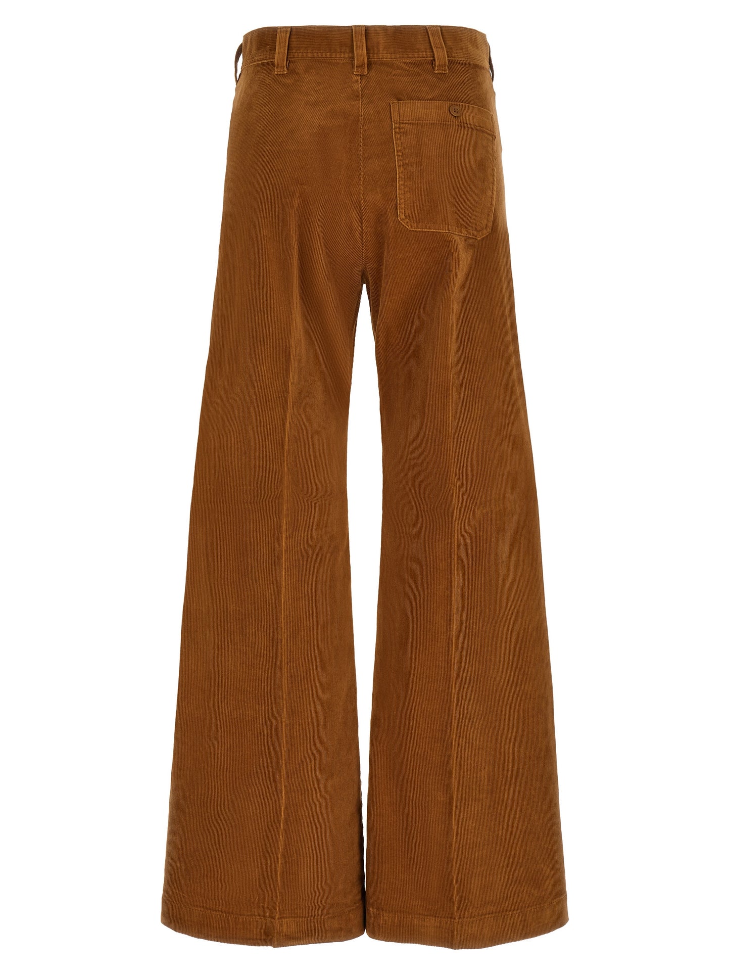 Polo Ralph Lauren Braune Baumwollhose mit ausgestelltem Bein