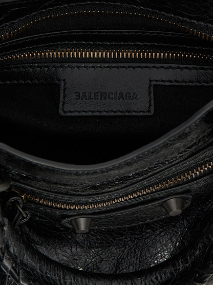 Balenciaga Schwarze Lammleder-Schultertasche