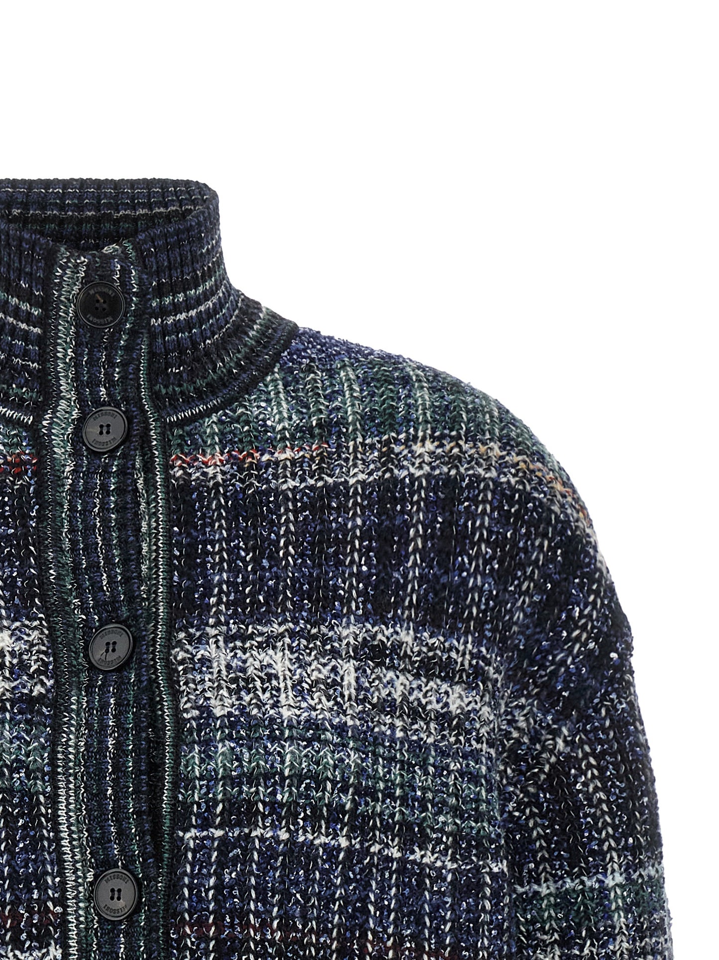 Missoni Blauer Wollcardigan