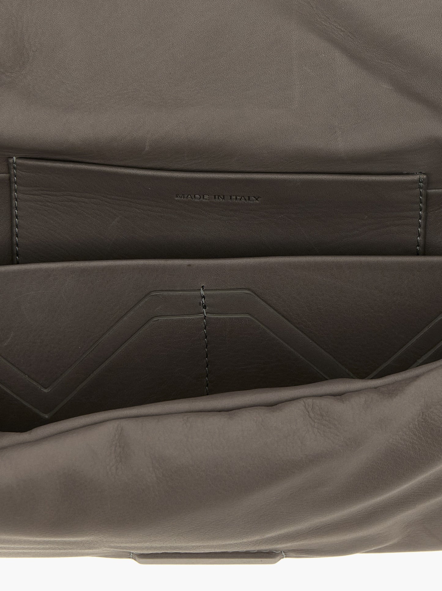 Rick Owens Graue Clutch aus Kalbsleder