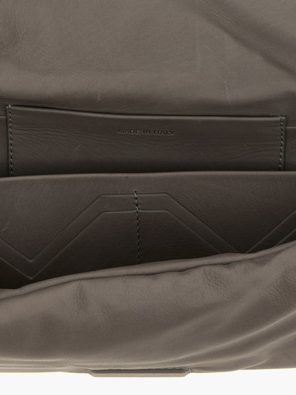 Rick Owens Graue Clutch aus Kalbsleder