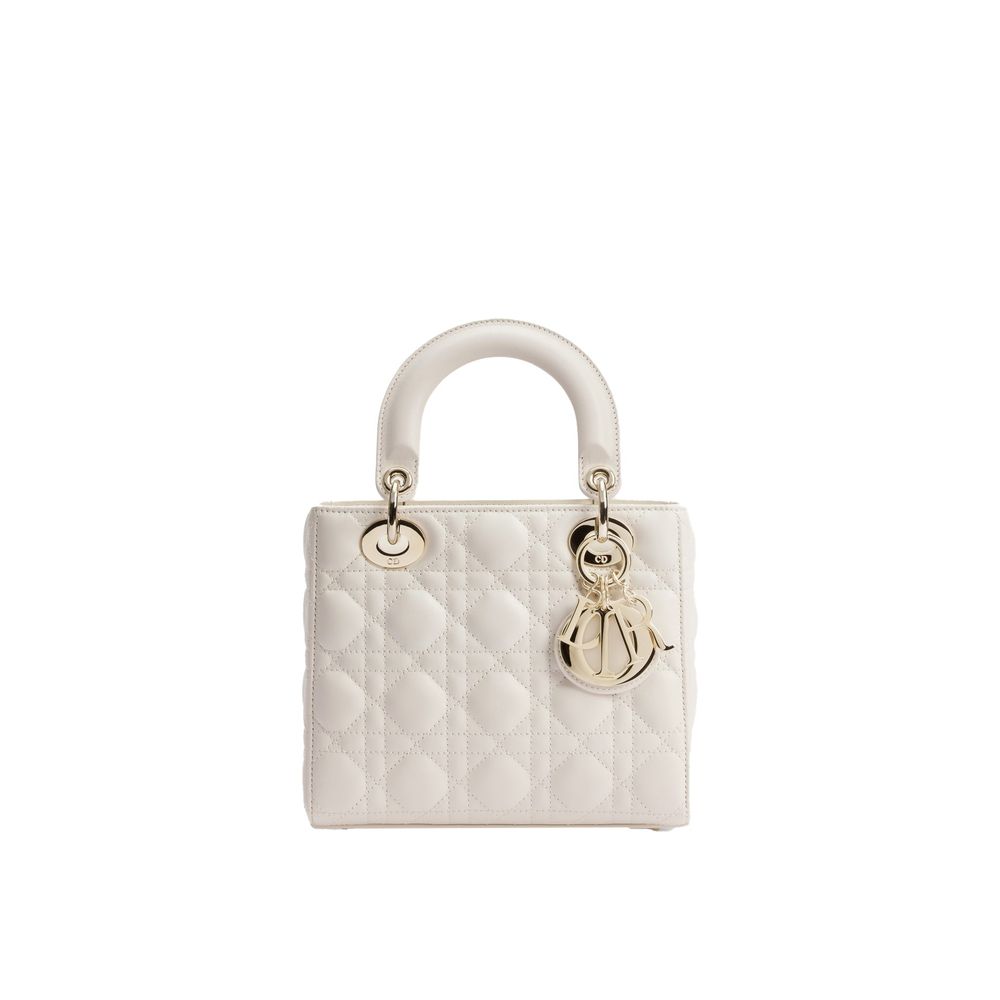Dior Weiße Lammleder-Handtasche