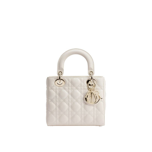 Dior Weiße Lammleder-Handtasche