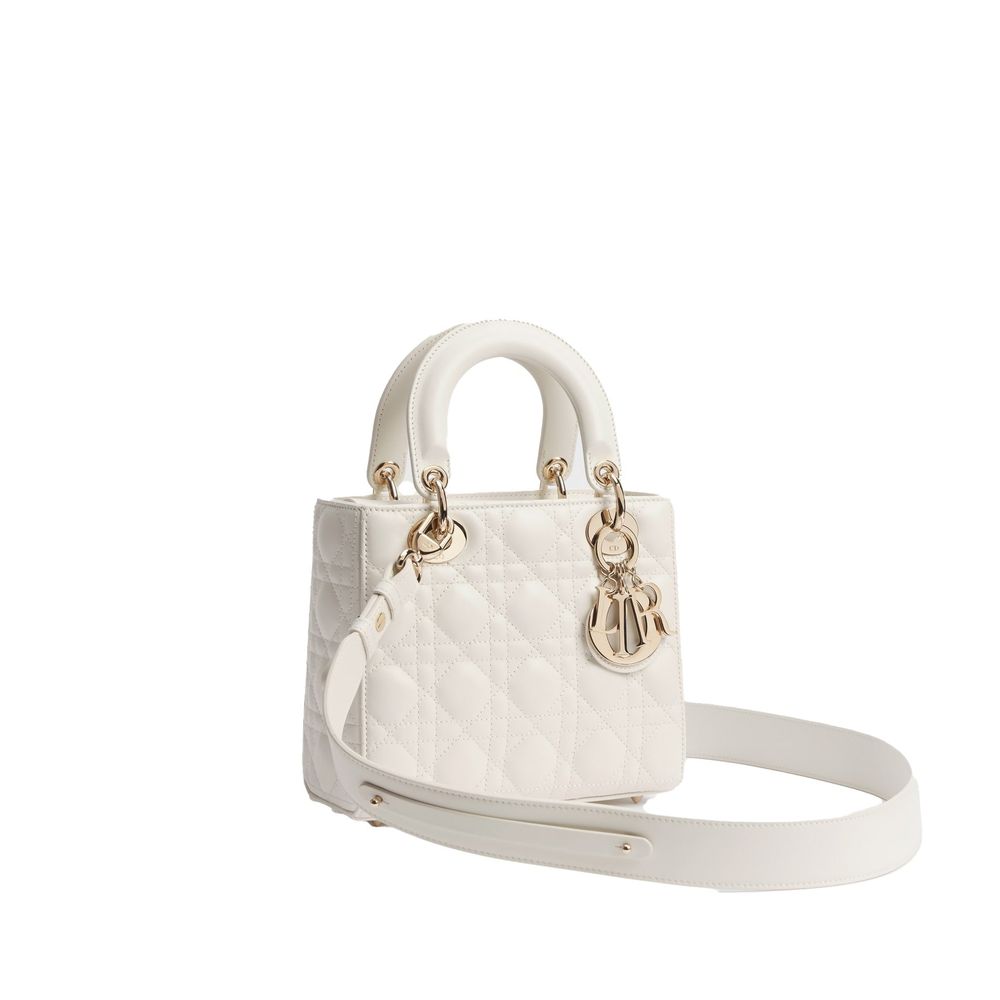 Dior Weiße Lammleder-Handtasche