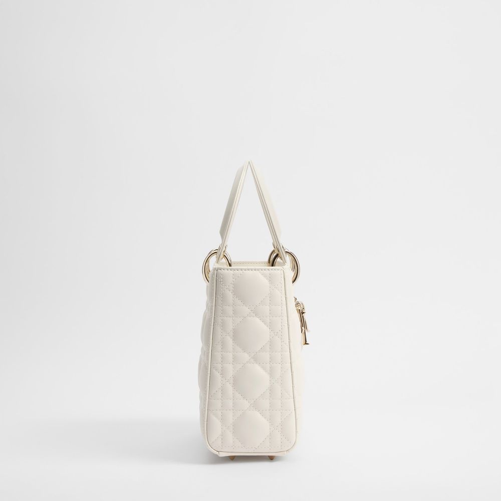 Dior Weiße Lammleder-Handtasche