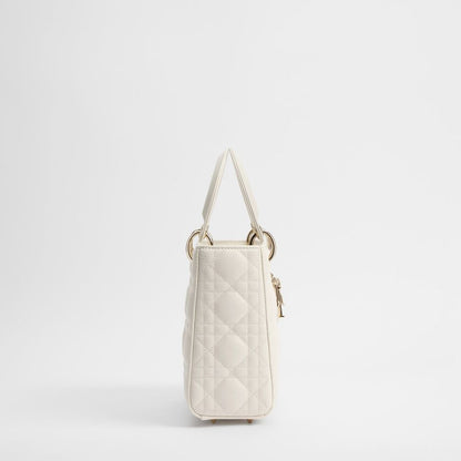 Dior Weiße Lammleder-Handtasche