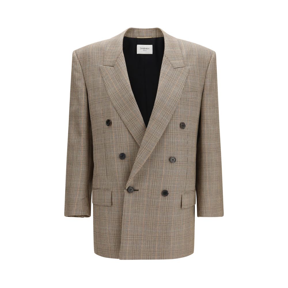 Saint Laurent Beige Woll-Blazer Oves Aries