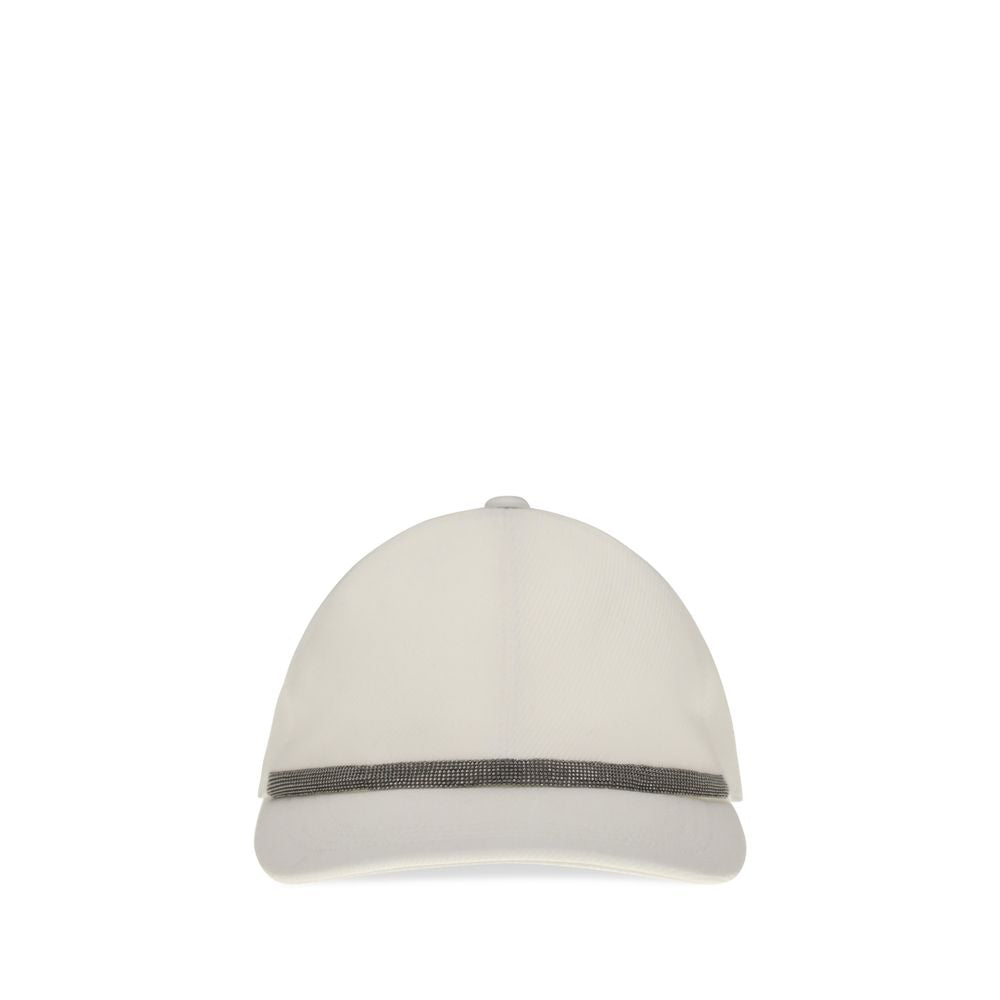 Brunello Cucinelli Weiße Baumwollkappe (Baseball Cap)