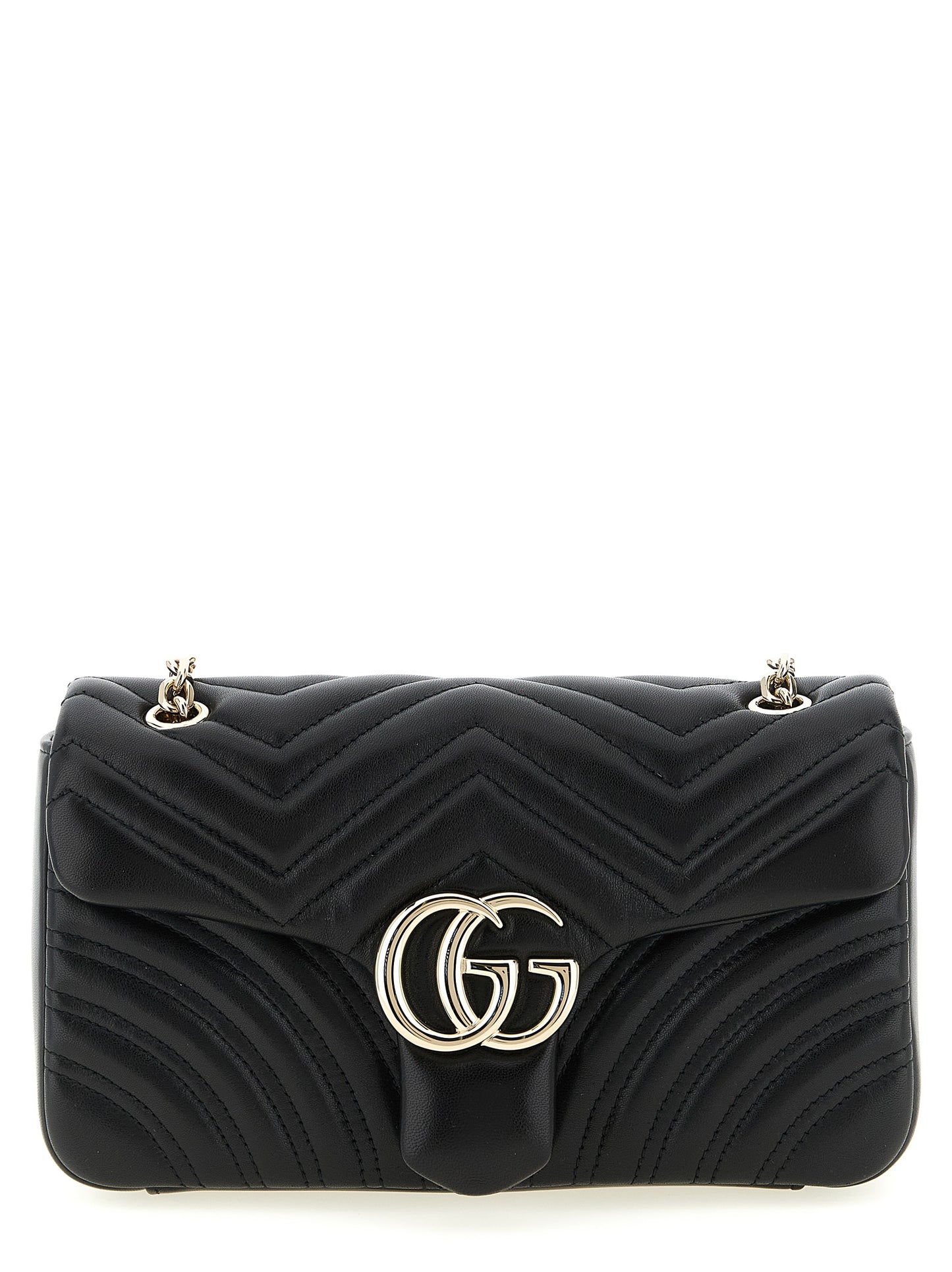 Gucci Schwarze Lammleder-Schultertasche