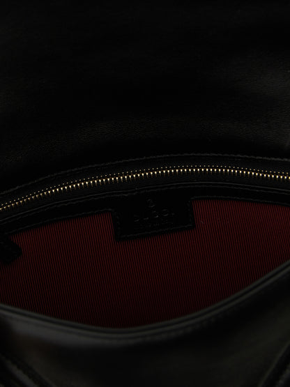 Gucci Schwarze Lammleder-Schultertasche