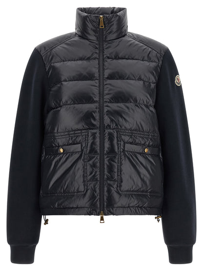 Moncler Blauer Cardigan aus Polyamid