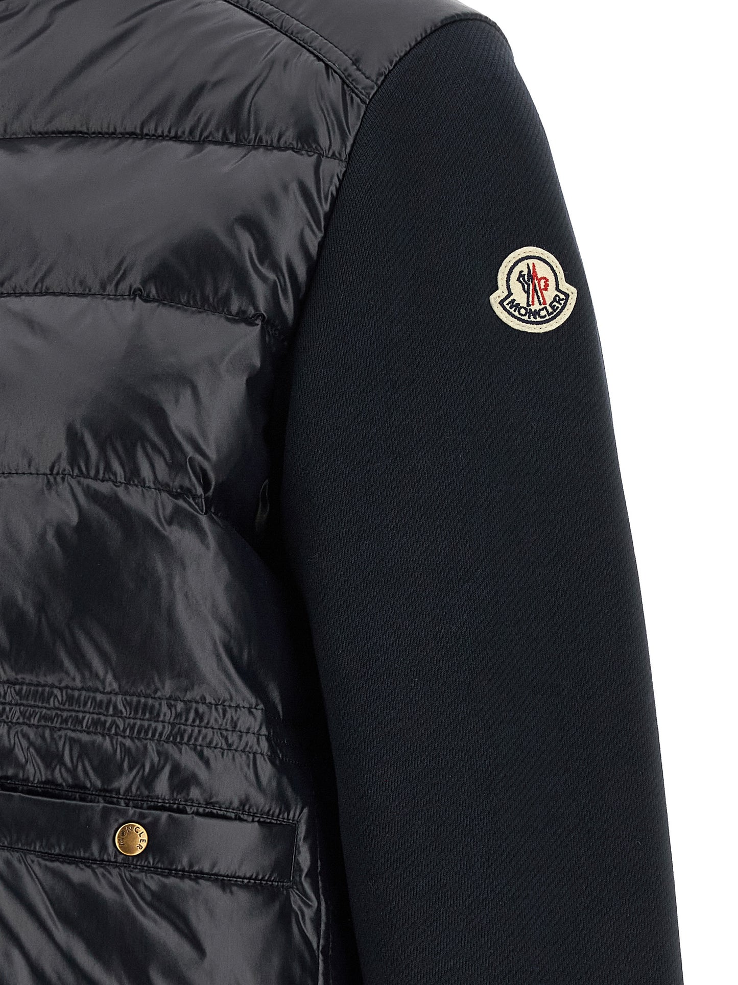 Moncler Blauer Cardigan aus Polyamid