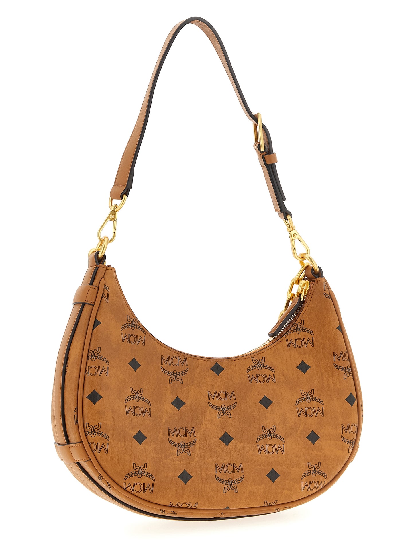MCM Schultertasche aus braunem Polyethylen