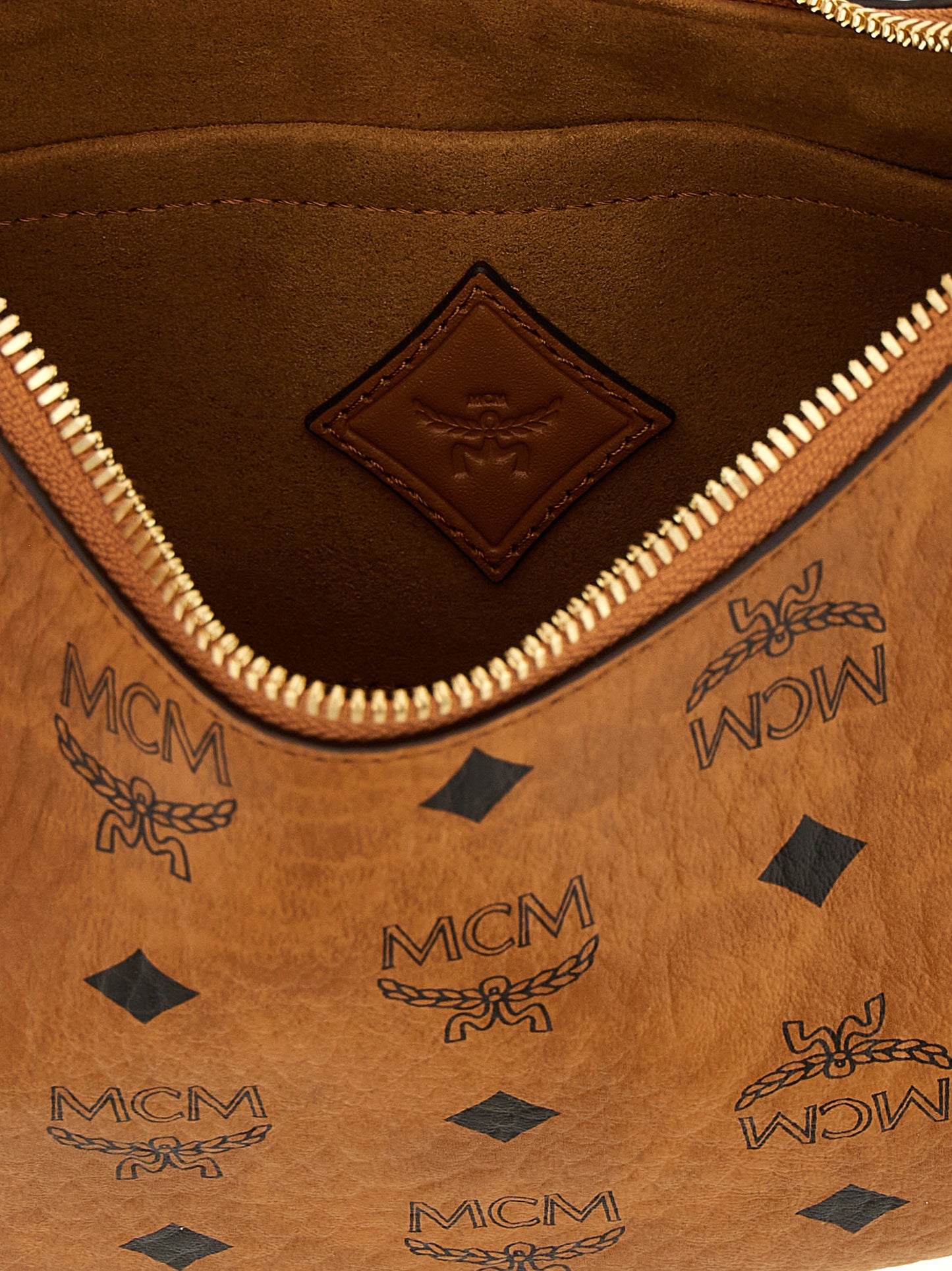 MCM Schultertasche aus braunem Polyethylen