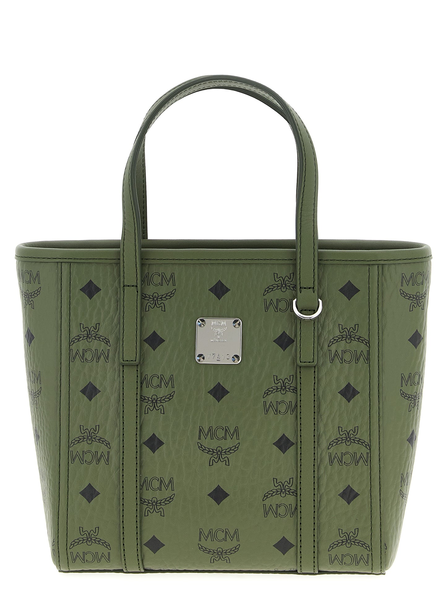 MCM Zweifarbige Shopper-Tasche aus Polyethylen