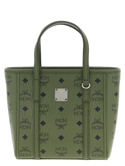 MCM Zweifarbige Shopper-Tasche aus Polyethylen