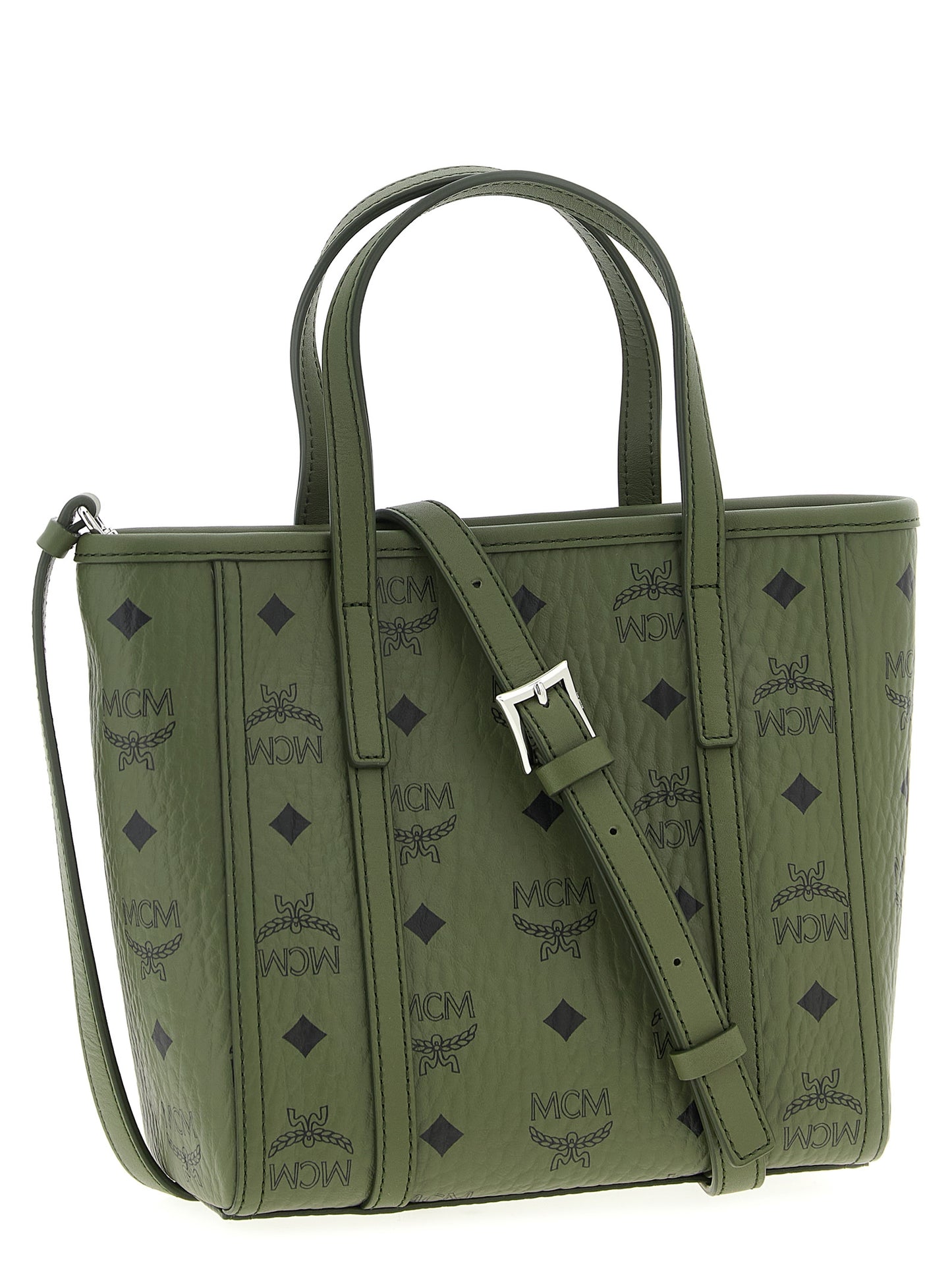 MCM Zweifarbige Shopper-Tasche aus Polyethylen