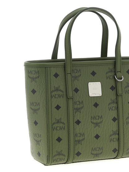 MCM Zweifarbige Shopper-Tasche aus Polyethylen